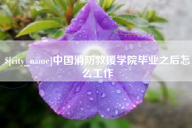 海北中国消防救援学院毕业之后怎么工作