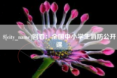 海北回看：全国中小学生消防公开课