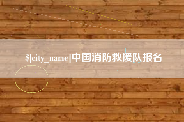 海北中国消防救援队报名