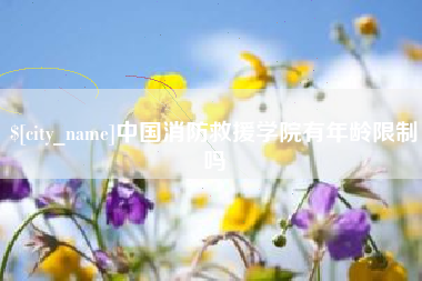 海北中国消防救援学院有年龄限制吗