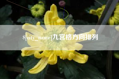 海北九宫格方向排列
