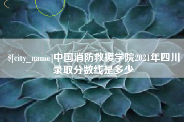 海北中国消防救援学院2021年四川录取分数线是多少