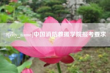 海北中国消防救援学院报考要求