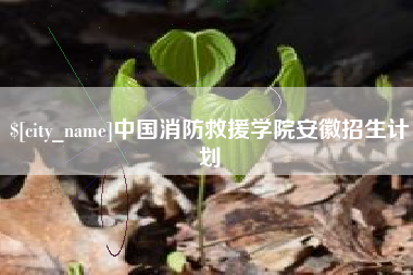 海北中国消防救援学院安徽招生计划