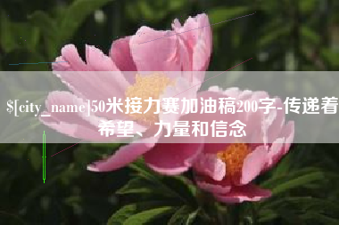 海北50米接力赛加油稿200字-传递着希望、力量和信念