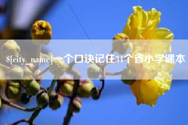 海北一个口诀记住34个省小学课本