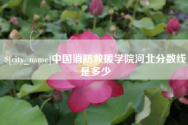海北中国消防救援学院河北分数线是多少