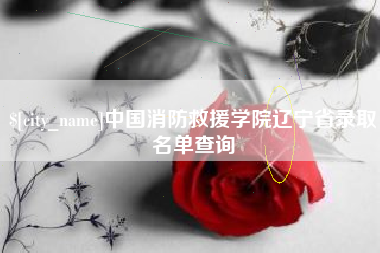 海北中国消防救援学院辽宁省录取名单查询