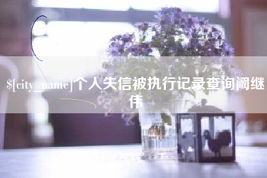 海北个人失信被执行记录查询阚继伟