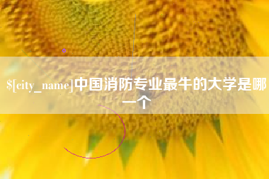 海北中国消防专业最牛的大学是哪一个