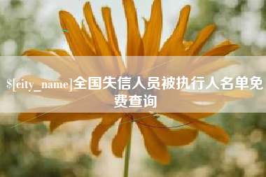 海北全国失信人员被执行人名单免费查询