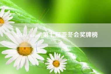 海北第七届亚冬会奖牌榜