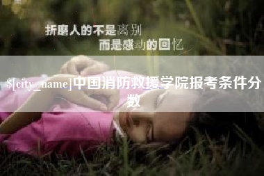 海北中国消防救援学院报考条件分数
