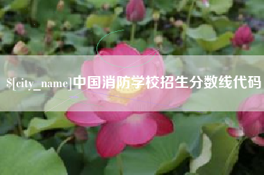 海北中国消防学校招生分数线代码