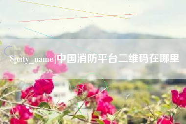 海北中国消防平台二维码在哪里