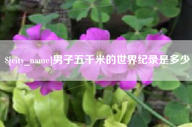 海北男子五千米的世界纪录是多少