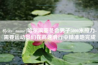 海北哈尔滨亚冬会男子5000米接力-需要运动员们在高速滑行中精准地完成
