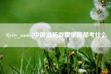 海北中国消防救援学院都考什么