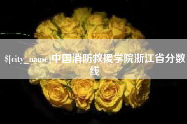 海北中国消防救援学院浙江省分数线