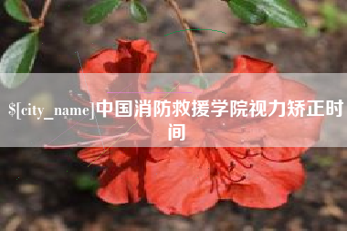 海北中国消防救援学院视力矫正时间