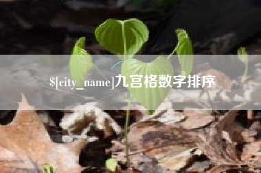 海北九宫格数字排序