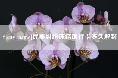 海北民事纠纷冻结银行卡多久解封