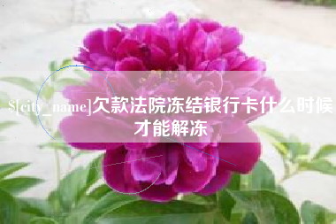 海北欠款法院冻结银行卡什么时候才能解冻