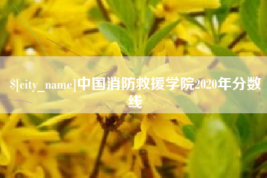 海北中国消防救援学院2020年分数线