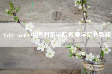 海北中国消防学院救援学院分数线